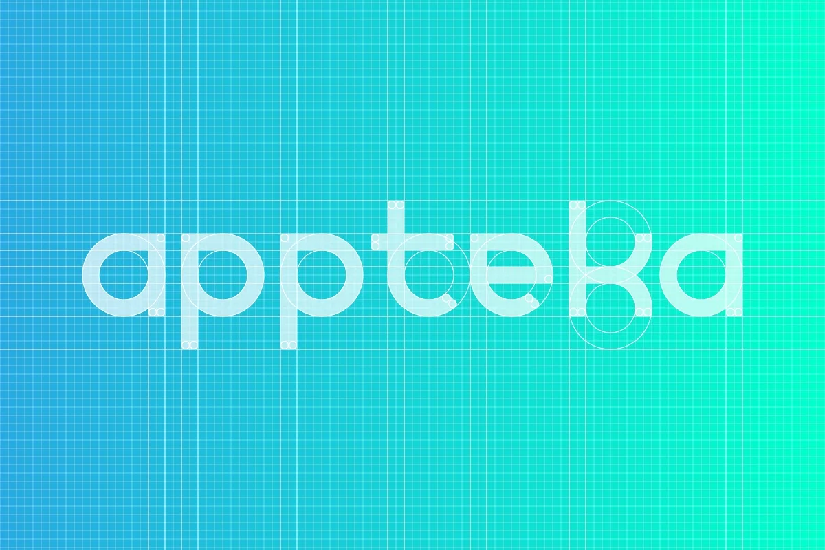 Appteka — леттеринг на градиентном фоне
