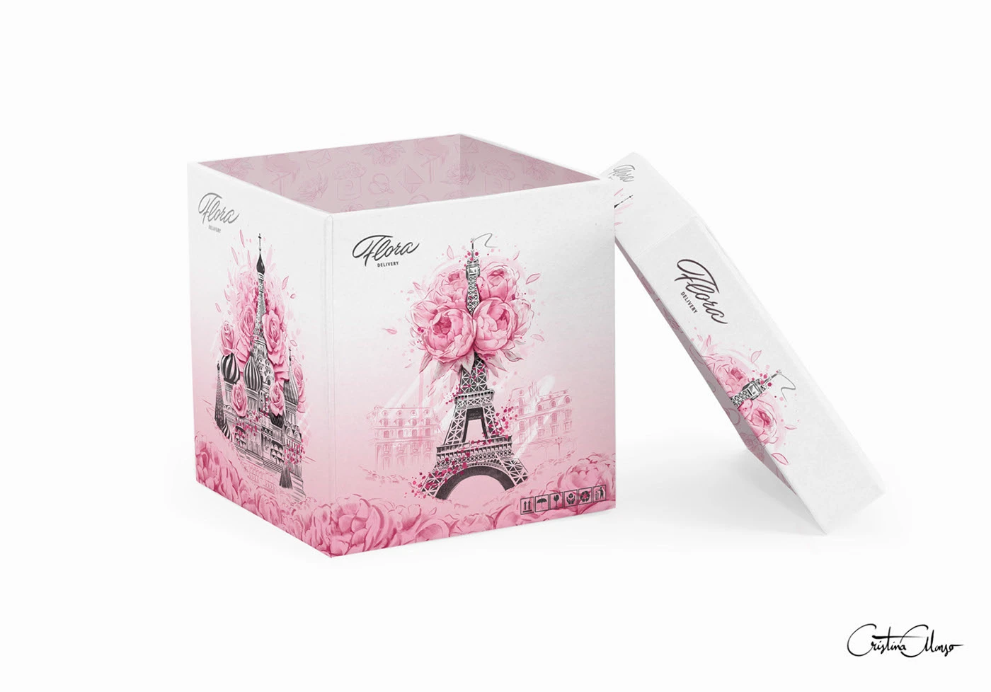 3D-визуализация коробки Flora Delivery