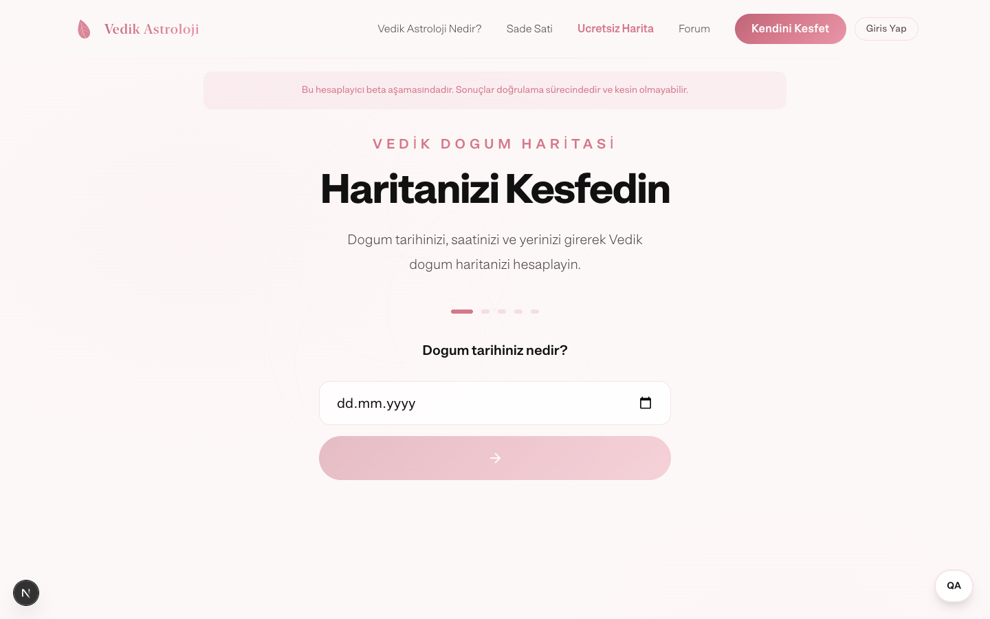 Калькулятор натальной карты — пошаговая форма